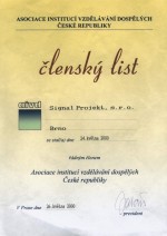 Certifikát.